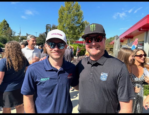 Having a great time out here with @kurtbusch at the @nascarhall Foundation Putting for Purpose tournament! Such a fun event for a great cause ⛳️