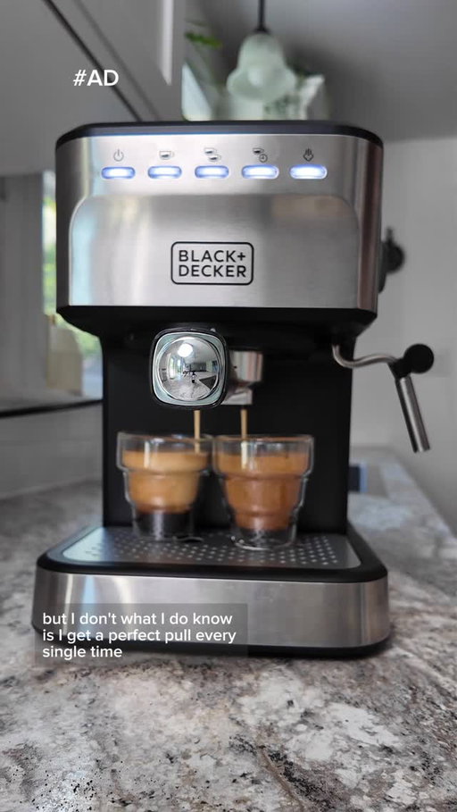 #ad | Forming better habits for myself this back-to-school season!

Swapped my drip coffee for protein shaken lattes using @blackanddeckerappliances Semi-Auto Espresso Maker. Now, I’m no barista, but this machine makes it so simple, use grounds or ESE pods, fill the tank once and you’re good for the week, so there;s no more worrying if the machine is ready to brew.
My go-to is a double shot with protein milk, collagen, and a boiled egg plus a loaded banana with peanut butter + chia seeds for a total of 30g protein to keep me going as a busy mom.

You can shop the Black+Decker® Semi-Auto Espresso Maker at the link in my bio today.

#backtoschool #momlife #easybreakfastideas #coffee #canadiantire #blackanddecker @blackanddeckerappliances
