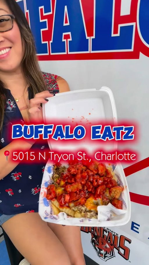 👉🏽Looking for the perfect take out food for an easy night or game day? @buffaloeatzclt has you covered with their unique take on cheesesteaks, fries and egg rolls! 

🍟The stinger fries are still on my mind, loaded up with steak and chicken tenders drenched in strawberry hot sauce. You choose the sauce, and they’ve got some delicious options like Loganberry, Buffalo, Strawberry Peach, Hot Honey Lemon Pepper, just to name a few. 

💖I also loved the cheesesteak egg rolls and could make a meal out of them!

🥖The Steak Stinger was a fun take on a traditional cheesesteak sub and don’t sleep on the Mac N Cheese bites, which are new and only $5!

🌙They are open late, so if you need a nighttime snack, this is going to be your new go-to!
🤩‼️And exciting news- Buffalo Eatz will be opening up a sit down restaurant in Pineville early 2026!

📲 @buffaloeatzclt 
📍5015 N Tryon St, Charlotte NC
🕐Wednesday-Thursday 11am-12am
🕐Friday 11am-1am
🕐Saturday 12pm-1am
🕐Sunday 12pm-12am
🚫closed Monday and Tuesday

#buffaloeatz #buffalo #takeoutfood #steakandcheese #wings #loadedfries #eggrolls #gamedayfood #latenightsnacks #latenightbites #charlottearea #charlotte #charlottenc #charlottefood #704foodanddrink #cltfoodanddrink #clttakeout #foodie #charlotteareafoodie #charlottencfoodie #thefoodieinitiative #internationalfoodiesunite #flavorfulfoodiez #foreverfoodies