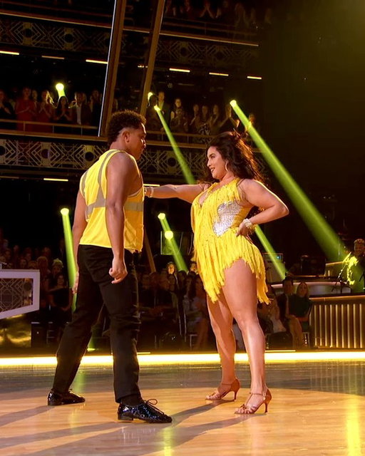 Lauren Jauregui and pro Brandon Armstrong perform a Cha Cha to “Work From Home” by Fifth Harmony ft. Ty Dolla $ign. #TikTokNight #DWTS