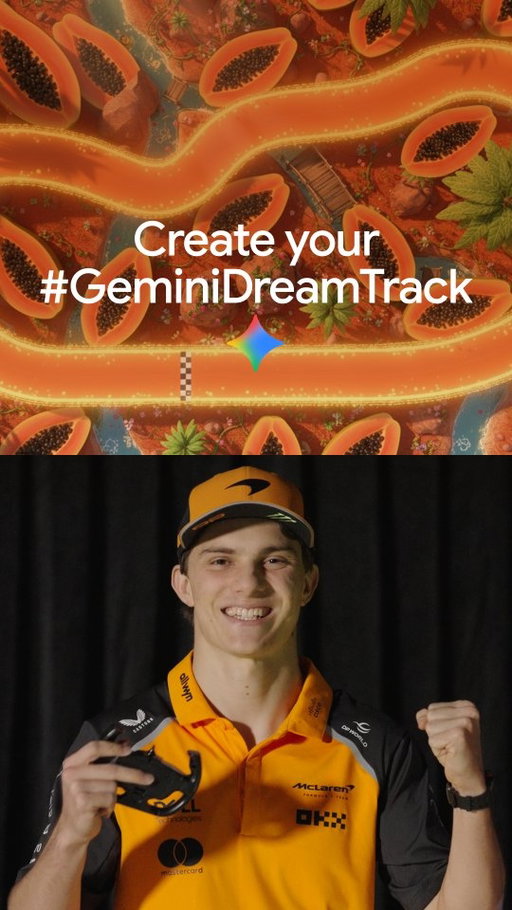 CALLING ALL PAPAYAS! Design the most impossible, creative racetrack you can imagine in @googlegemini 👀 Time to go bananas! 🍌