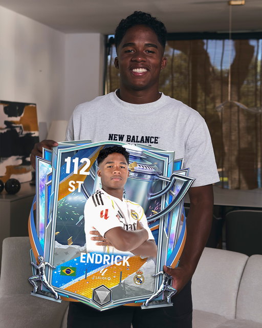 You asked: upgraded stats and his trademark celebration. 🤝
 
Endrick is in #FCMobile Anniversary, shaped by community feedback.
 
Pra cima, Endrick!