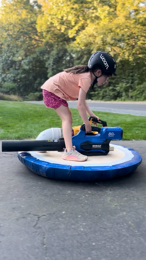 Weekend project alert: Build a DIY Hovercraft!

Ready to build one on a budget in under an hour? You need 4 essential things: plywood, a tarp, duct tape, and a leaf blower. Grab your jigsaw and scissors to bring the project across the finish line. 

Want to level up? Throw in some PVC connections for that extra engineering flex and an additional blower for propulsion, but honestly? The basic version will still have your kids (or you!) hovering with a smile until the battery dies.

Comment INFO for a list of materials.

#scottspartner #scottslawn #backyardfun #weekendproject #getoutside #stemforkids