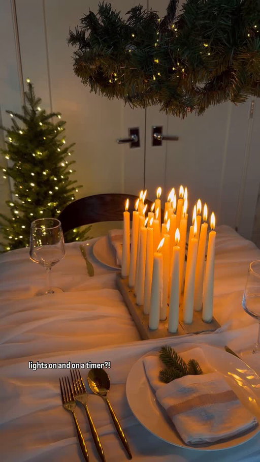 #ad Had a 48 hour timeline to make this table look expensive on the budget… Couldn’t have done it without @homedepot having everything I needed to bring that holiday magic to this set up. #HomeDepotPartner