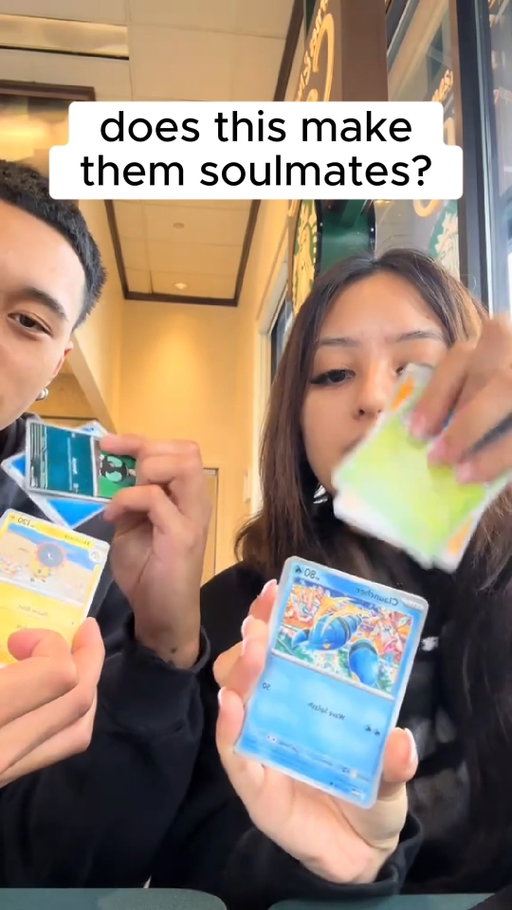 This might be the cutest card pull of all time, shoutout to Olkapolka on tik tok!!! #pokemon #pokemoncards #megaevolution