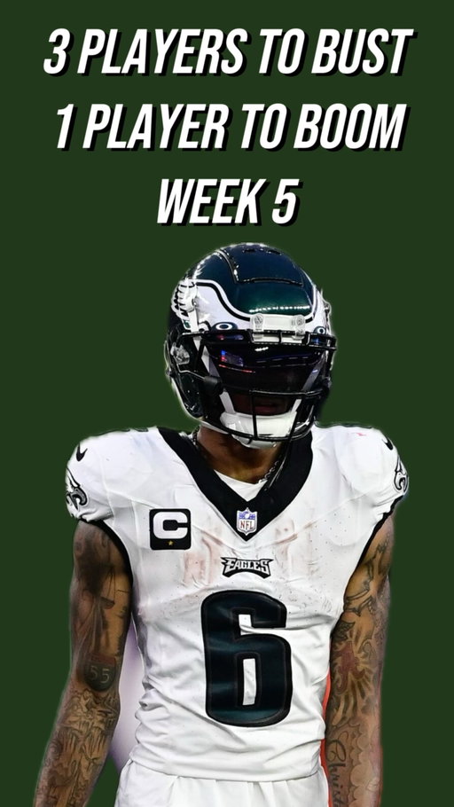 Players to BUST and BOOM in week 5 #fantasyfootball #nflfootball #fantasyfootballadvice #nflfantasy #raiderswalterpicks #fantasyfootballtips #nflfantasyfootball #startsit