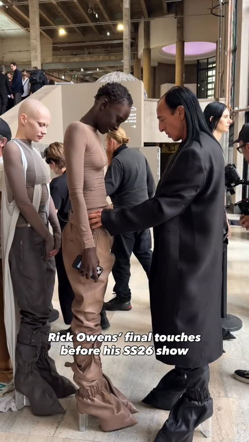 Rick Check ☑️ @rickowensonline backstage at his SS26 show during Paris Fashion Week ‼️

Stay tuned to #DazedFashionTV for all your fashion updates 📺✨

#DazedFashion #PFW #Dazed