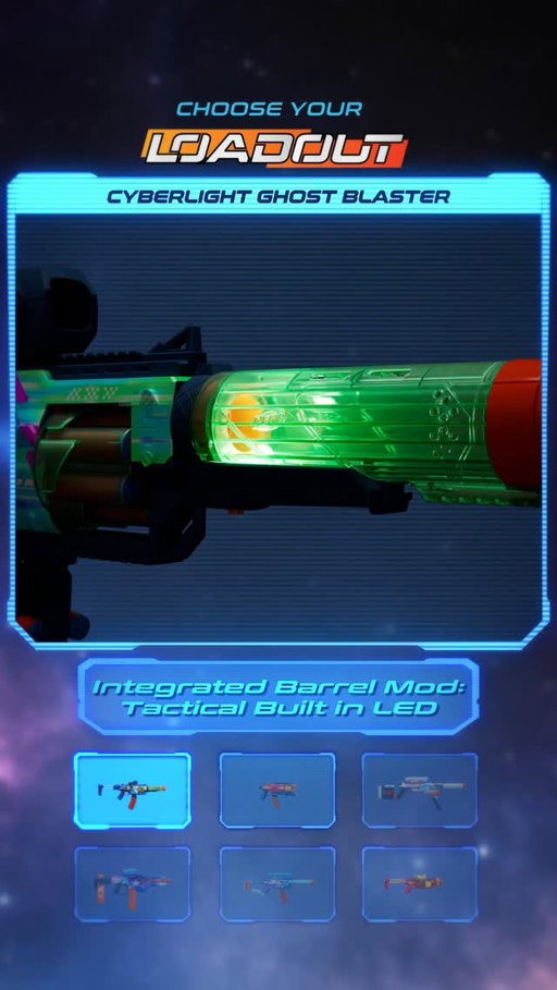 LED BARREL LET’S GOOOO
 
Check out the Nerf Loadout CyberlightGhost blaster ⚡️
