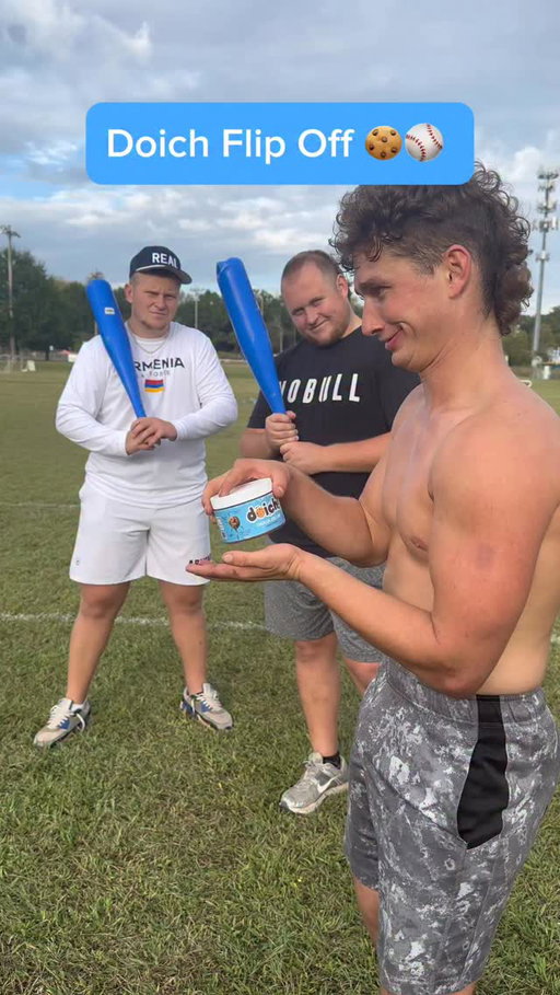 Flip the @doichfoods Jar or get hit by bat⚾️😂 #sports #game #funny #baseball #football