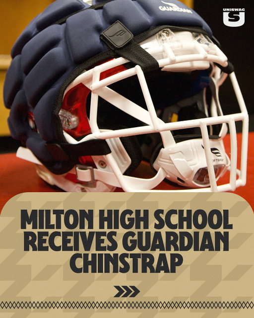 Milton High School becomes the first high school program to receive the Guardian Chinstrap.

#uniswag