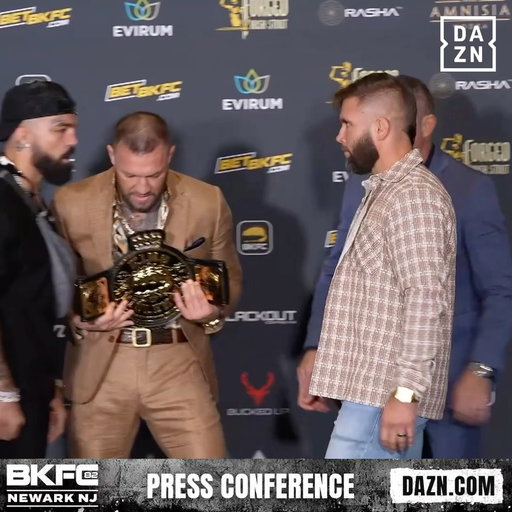 FIRST FACE-OFFS OF FIGHT WEEK! Who won the presser!?

#BKFC82 | Oct 4 | Tix at BKFC.com | Live on DAZN 👉 Buy now at DAZN.com | Link in bio