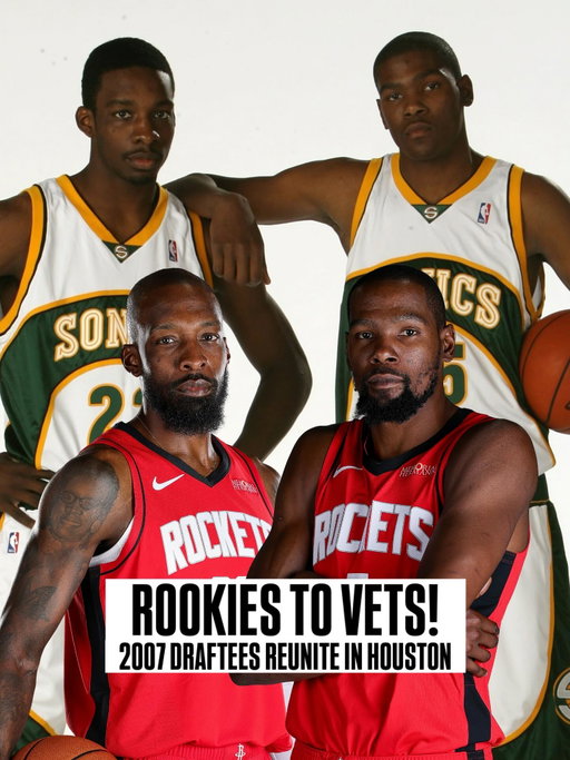 From ‘07 draftees to vets with the 2025-26 @houstonrockets, Jeff Green & @easymoneysniper’s brotherhood goes way back! 🤝