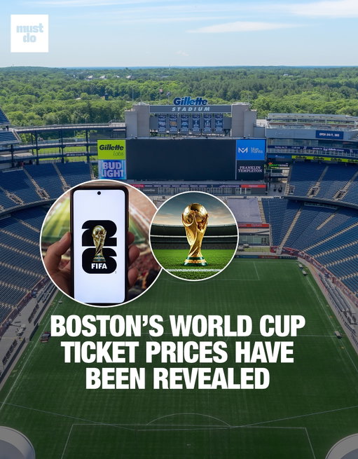 Boston is one of the host cities for the 2026 FIFA World Cup, and we finally know what tickets will cost (initially) at Gillette Stadium. ⚽

Each set of tickets starts at Category 1, which means upper deck sidelines, and goes to Category 4, a corner location.

💸 Group Stage: $70–$410
💸 Round of 32: $125–$440
💸 Quarterfinal: $275–$1,125

The first presale window just wrapped, with the next FIFA ticket draw set for Oct. 27–31. Gillette will host 5 group stage matches, a round of 32, and a July 9 quarterfinal.

Media via Shutterstock

#mustdoboston #worldcupboston