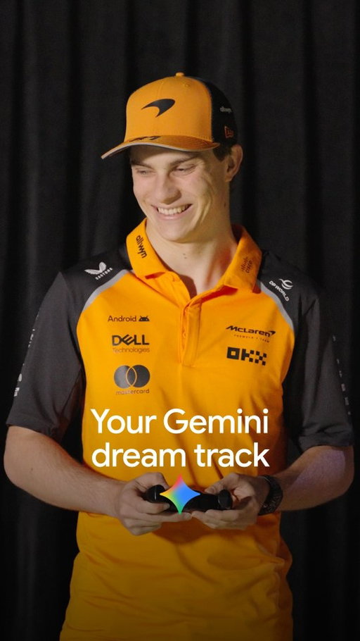 🤯 @McLaren driver @OscarPiastri didn't just race a track... he designed it himself. Watch the full video at @GoogleGemini where he creates his "papaya paradise" #GeminiDreamTrack