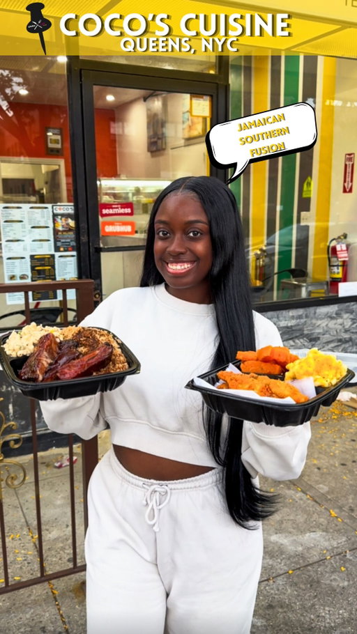 Must try Jamaican Southern Cuisine in Queens, NY 🇯🇲🍗

@cocosjamaicanfusion is a Jamaican/Southern fusion restaurant located in Queens, NY and it has some fire fusion indeed. From Sorrel BBQ Rum Ribs to Salmon Rasta Pasta they have it allllllll! 🔥

Overall this restaurant gets. SR Rating: A! Some dishes were more of my fav than the next but the food, service, drinks and atmosphere is very very solid at Coco’s. This is my second time going and I have to say the Rasta Pasta will always win but the Sorrel BBQ Rum Ribs were fire, the catfish was so crispy, the Mac was soo cheesy and the Don Julio Cheesecake cake was 10/10! If you have a sweet tooth you must try! 

Want to find out more? Check this out. 
✨Breakfast, Lunch, Dinner, Catering
📍203-05 Hollis Ave, St.Albans, NY 11412

Follow @stormrates for more restaurant recommendations in NYC 🗽

#nyc #jamaicanfood #southernfood #oxtail #catfish #bbqribs #sorrel #comfortfood #jerksalad #jerkchicken #blackowned #blackwomenownedbusiness #rastapasta #nycfood #nyceats #queenseats #jerkchicken #currychicken #musttry #restaurantreview #stormrates 

What’s your pick? 👀
