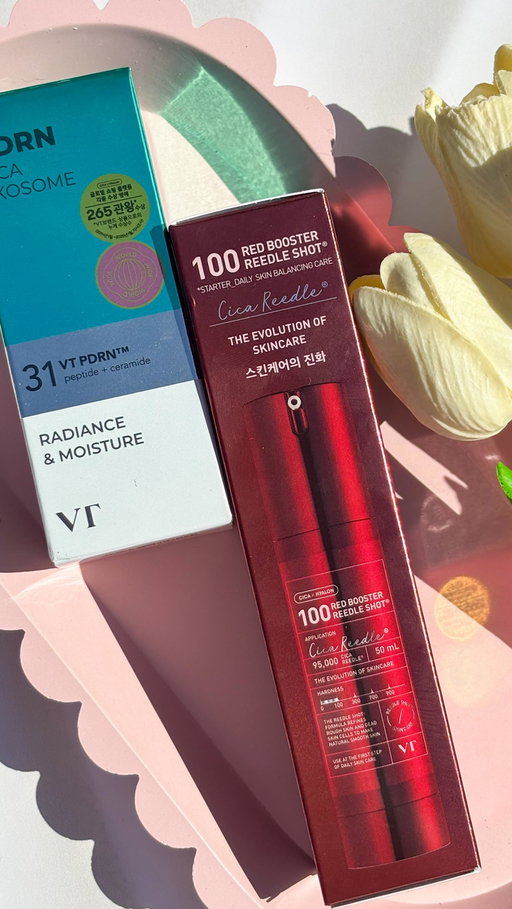 VT COSMETICS has caused quite a stir in recent times with the viral Reedle Shot range and finally! I get to try one! I’ve struggled to find stock anywhere given its popularity so I was thrilled to get the opportunity thanks to VT and YESSTYLE! 

I was lucky enough to be sent the Red Booster Reedle Shot 100 + PDRN R5 Firming Ampoule — and wow, let’s talk results.

❤️Reedle Shot 100 acts like “microneedling in a bottle,” helping boost absorption, calm irritation & strengthen skin.
❤️PDRN R5 Firming Ampoule follows up with peptides, ceramides & PDRN to deeply hydrate, improve elasticity & leave skin bouncy + radiant.

After just a few uses my skin feels smoother, calmer and more resilient — with that healthy glow we all chase. 

how I use them
After cleansing, I apply the Reedle Shot 100 first — think of it as a “microneedling in a bottle.” It contains Dragon’s Blood, Panthenol, Ceramide, Cica, Arbutin & Tocopherol. It acts like a booster: antioxidant care, calming, helps everything that comes after absorb more deeply. 
Then I follow with the PDRN R5 Firming Ampoule, which has PDRN from ginseng (for radiance & revitalization), 5 types of ceramides, peptides & CICA-exosome synergy. Great for elasticity, moisture, and glowing, firm skin. 

If you’re looking for skincare that boosts absorption, calms irritation/redness, firms up, and gives that healthy glow, this duo is solid. Especially good if you do (or want) something akin to microneedling results without the needles. 

Big thanks to VT Cosmetics @vtcosmetics_official @vtcosmetics_global @yesstyle @yesstyleinfluencers for these gems — love how they’re stepping up the game.

#YesStyle #yesstyleinfluencers #vtcosmetics #skincarecoreano #cosméticacoreana #redbooster #pdrn #reedleshot #microneedling #kbeauty
