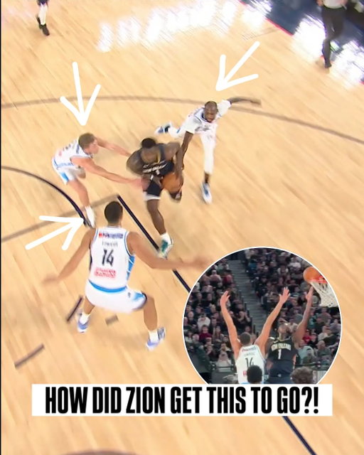 @zionwilliamson can’t be denied as he splits through multiple defenders and gets the tough layup to go to beat the first half buzzer! 👀

MEL/NOP • LIVE on NBA TV 📺