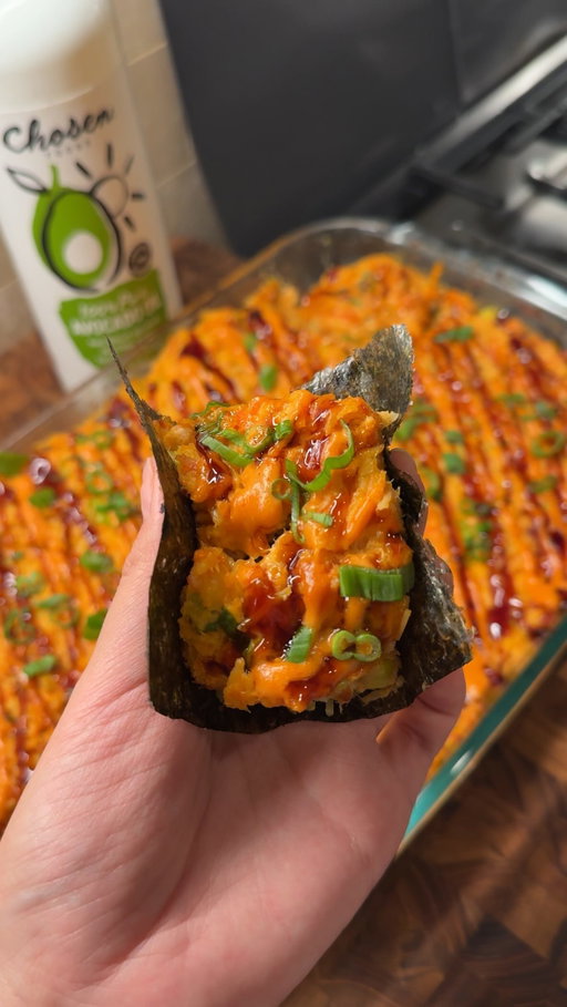 salmon sushi bake 🍣

my fav easy lazy meal made w @chosenfoods 100% pure avocado oil and mayo 

comment “recipe” to receive the full recipe via DM! the full detailed recipe is also on my website 🔗 linked in bio!

#chosenpartner #salmon #sushi #sushibake