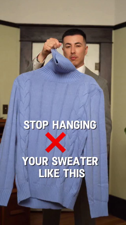 How to hang your sweaters? Do you fold or hang yours? 

#howto #menstyletips #sweaters #closetorganization #styletips #sweaterweather