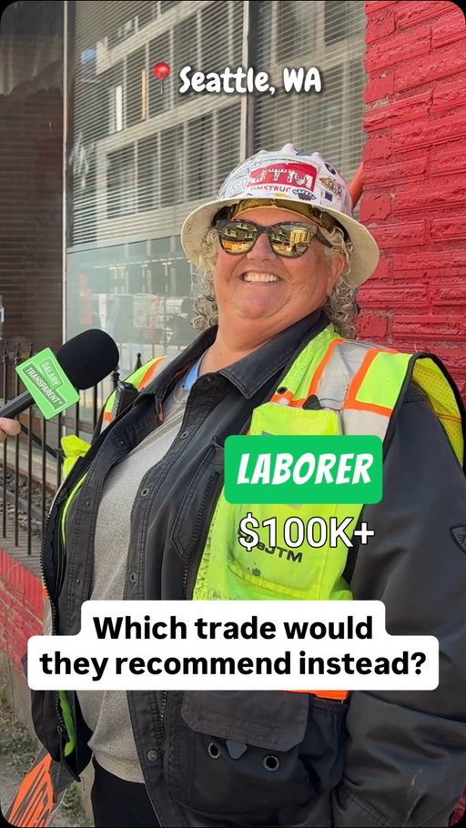 How much does a #laborer make in Seattle, WA? And if they were to do it over again, which trade would they pursue instead? We also learned about the impact of going union on wages, and how it’s been better for them in the long run! 

#salarytransparentstreet #salarytransparency #paytransparency #howmuchdoyoumake #seattlejobs #constructionlabor