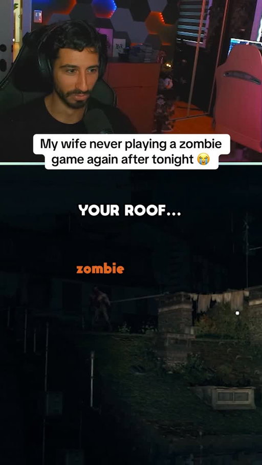 I think she’s scared, can’t tell for sure tho #dyinglightthebeast #dyinglight @dyinglightgame @techlandgames 

If you’re looking for an amazing zombie game experience you have to play Dying Light the Beast! Some of the most fun I’ve had playing coop games with my partner. As you can see it’s filled with scares and hilarious parkour chases 

Zombie game two player game multiplayer game gamer couple funny gaming moment hilarious chase game scream running away terrified gamer girl jump scare
