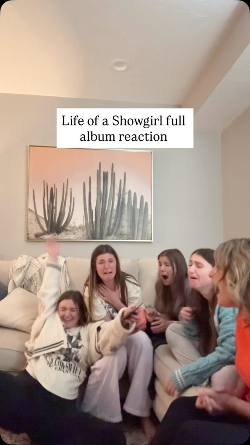 First time being with my mom + sisters for a @taylorswift album launch since 1989!! We’re clearly obsessed. Swifties what’re your thoughts? 
 #lifeofashowgirl #taylorswift #swiftie