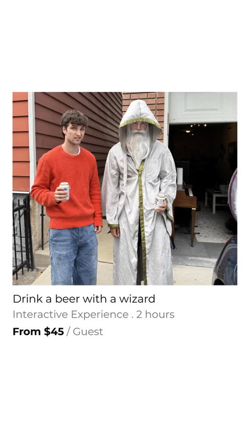 drink a beer with a wizard through @Airbnb Experiences. please. link in bio :3