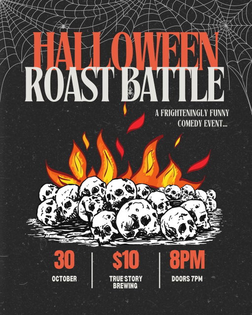 see me and the gang on this spooky roast!!! $10 on Oct 30th in Birmingham!!!