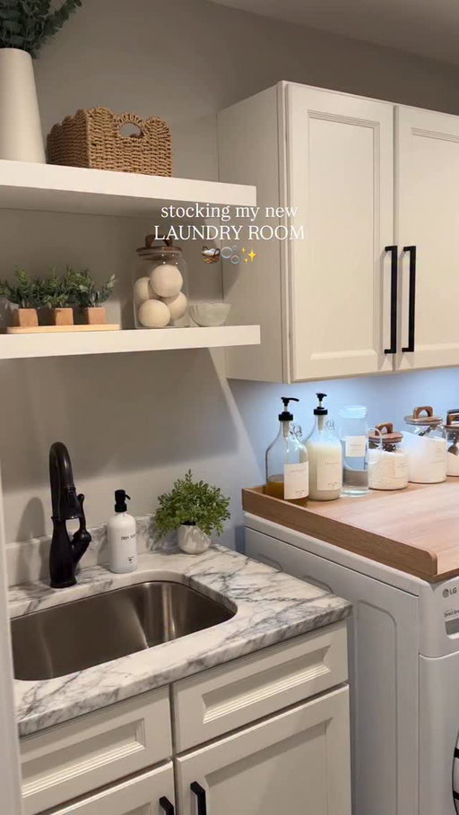 Freshly stocked laundry room ready to do all the laundry 🧺 Comment “laundry” and I’ll DM you everything in our laundry room!

#laundry #laundryday #laundryrestock #restockwithme #laundryroommakeover #laundryroomdecor #organizedhome #laundryroom #hometips #laundryhacks