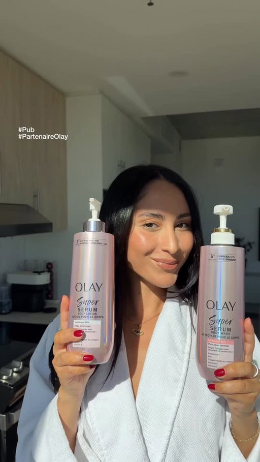#Ad J’adore le nettoyant pour le corps @olay et la NOUVELLE lotion pour le corps Olay Super Serum – ils offrent 5 bénéfices en 1 et gardent ma peau hydratée, douce et lumineuse ! ✨ #olayPartner
