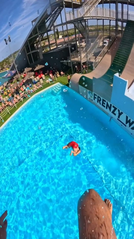 Slide & spin 💦 ft. @ossysends  #EpicSlide #POVMoves #WaterLife #NextLevelFun