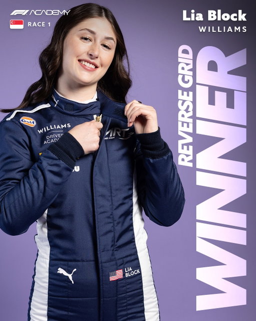 LIA BLOCK TAKES THE VICTORY IN SINGAPORE! 🇸🇬

What an effort around these iconic streets to claim her maiden F1 Academy win. 👊

#F1Academy #SingaporeGP