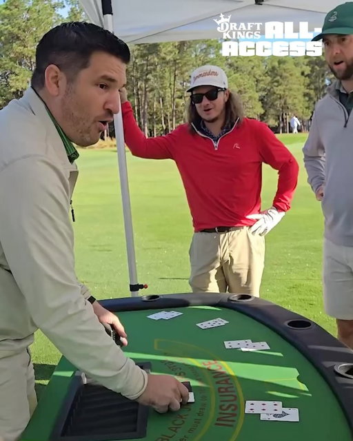 Win the hand or lose a club 👀 @pftcommenter and @henrylockwood1 took the gamble at Pinehurst No. 2 and the dealer crushed their dreams with a blackjack 🫠