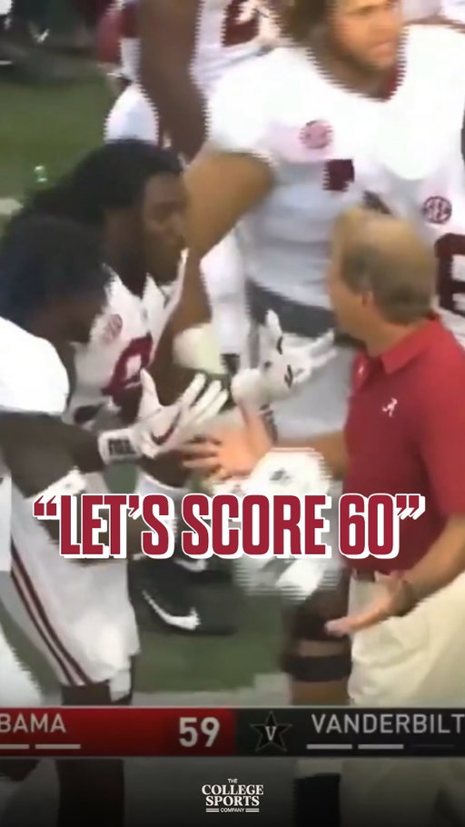 Bama players were pleading with Nick Saban to drop a 60 burger on Vandy 🤣

via DiehardsAlabama/X

#alabama #rolltide #saban #vanderbilt #cfb