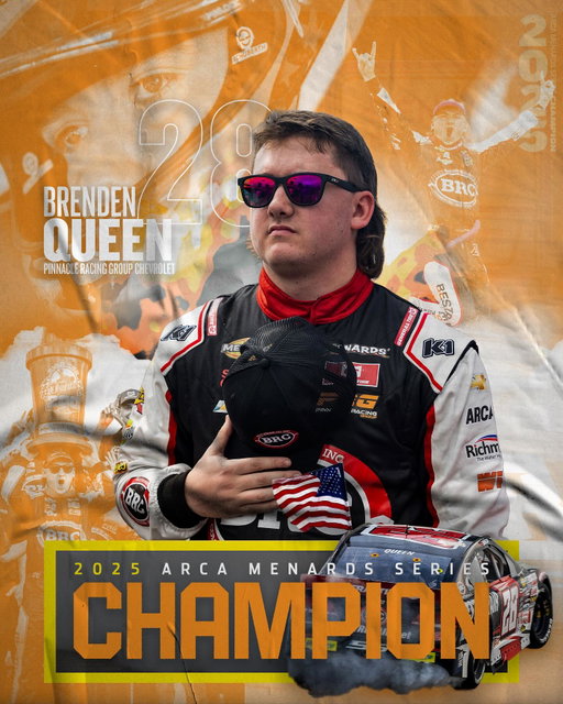 The Bean reigns supreme! 🫘
🏆 Brenden “Butterbean” Queen is officially the 2025 ARCA Menards Series champion!