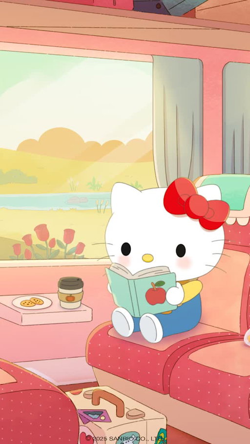 Taking the train with Hello Kitty 🍂🚂