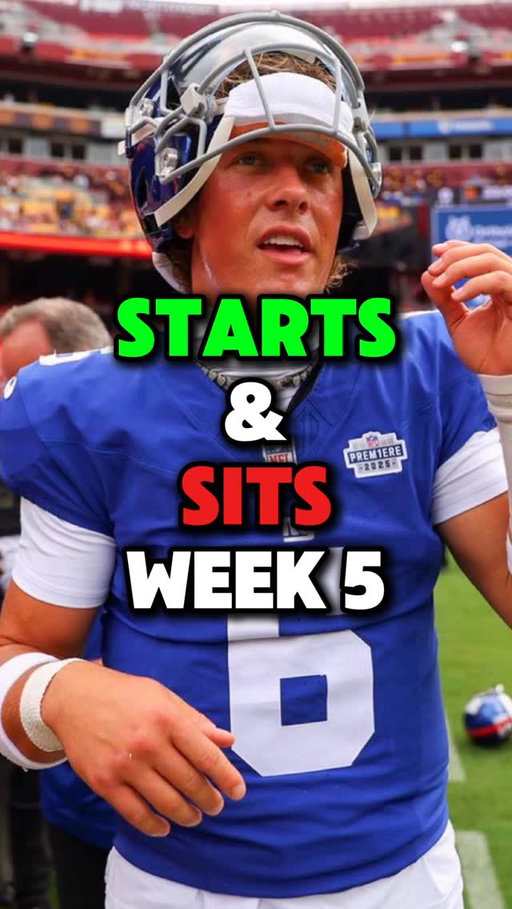 Starts & Sits Week 5

#panthers #eagles #giants #patriots #buccaneers #nfl #nflnews #fantasyfootball #football #tcofantasyshow