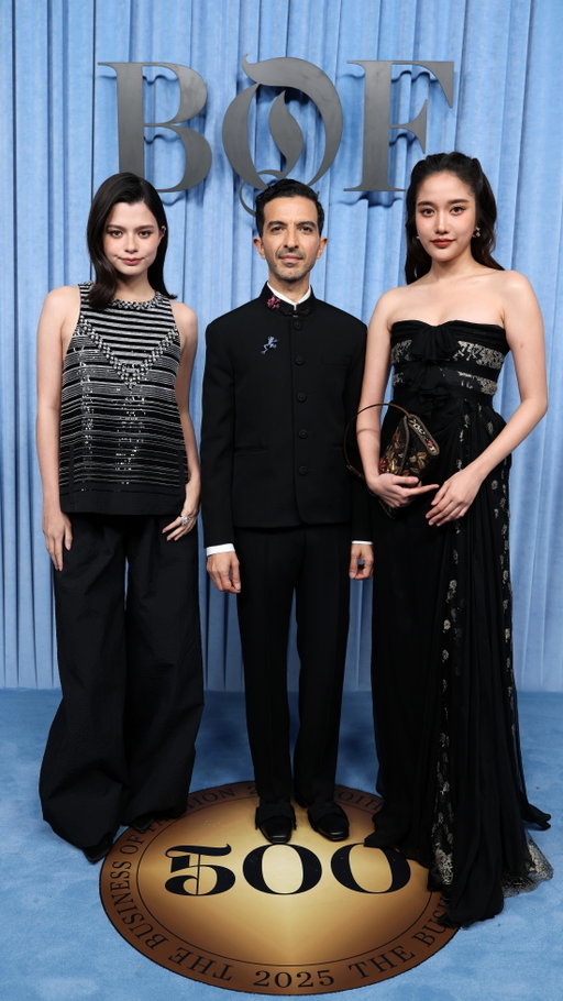 BoF founder and editor-in-chief @imranamed greets new #BoF500 members @beccca and @srchafreen on the Gala red carpet in Paris this evening.