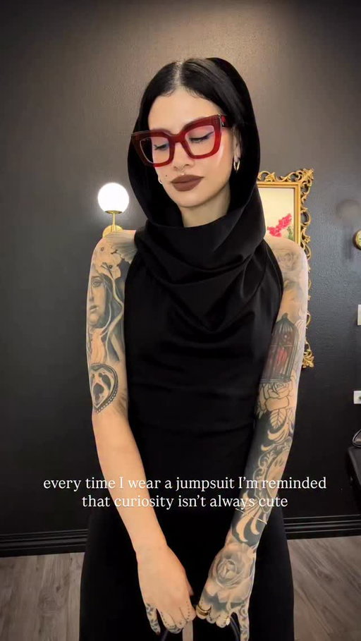 Every jumpsuit video = a sociology experiment. Not all questions deserve answers. 
@abstractika_clothing 🖤