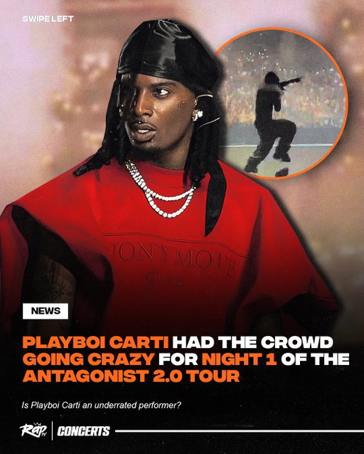 #PlayboiCarti kicked off his Antagonist 2.0 Tour in Utah last night and had the crowd going crazy‼️🔥

Did y’all pull up⁉️🤔