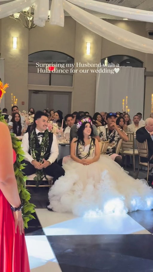 I spent 6 weeks practicing to surprise not only my husband BUT everyone there! Thank you @pupuoritenati for bringing the authenticity and aloha spirit to our wedding - and for teaching me this dance to honor my husband 🥹🤍