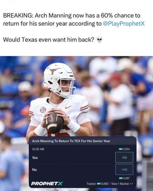 Arch Manning and Texas fall to Florida 

Arch is now likely to return to Texas instead of entering the NFL draft 👀 

#texas #archmanning #memes #explore