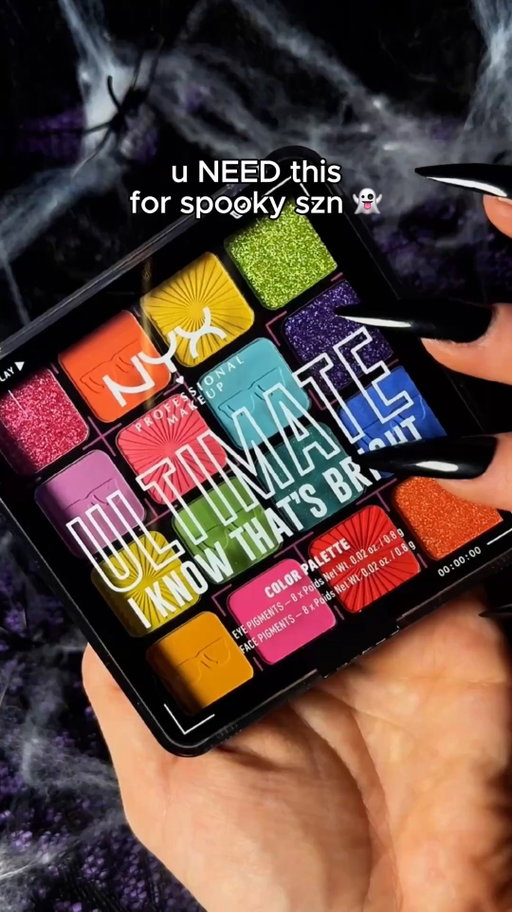 If there's one thing you need for spooky season, it's this palette🌈🖤 PS- Butter Gloss + more of our NYX Cosmetics favs are on sale NOW on NYXCosmetics.com through 10/10 #nyxcosmetics #nyxprofessionalmakeup