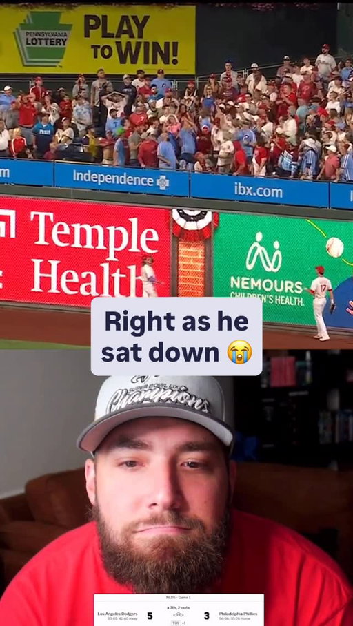 Didn’t even let him get settled

#dodgers #phillies #mlb #baseball