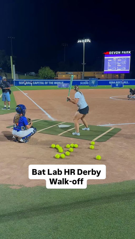 @amandalorenz calls game with the @maruccifastpitch Asura #GCBatLab