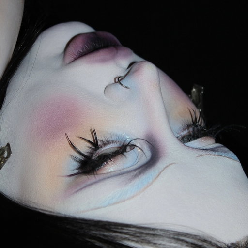 Pastel palette cleanser for #TakiTober day 4⋆.˚🃏⋆✮⋆˙ I owe ya’ll this soft clown inspired look to restore order from yesterdays g𝓸re 🧊💜 

_____________
Product Details:
@mehronmakeup Cream Blend Stick “white”
@mehronmakeup Setting Powder “ultra white”
@colourpopcosmetics Eyeshadow palette “Matte About Hue”
@claropsyche Eyeshadow palette “The Butterfly Palette”
@kvdbeauty Tattoo liner “Trooper Black” + “Brown”
@nyxcosmetics Liner Stick “Chill Blue” 
@trixiecosmetics Shimmer Topper “Jackie Frost”
@ritueldefille Color Nectar Pigment Balm “Weeping Cherry”
@unearthlycosmetics Lip Pencil “Vamp”
#31daysofhalloweenmakeup #clownmakeup #avantgardemakeup #pasteleyeshadow