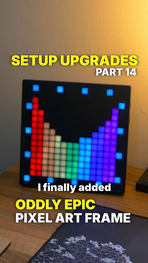 Setup Upgrade Part 14 is here — and this time I added the Odley Epic Pixel Art Frame! You can display your own pixel art, retro game characters, or animations straight from the app. Perfect for anyone who loves gaming, tech, or aesthetic desk setups.
#setupinspo #desksetup #pixelartframe #setupupgrade