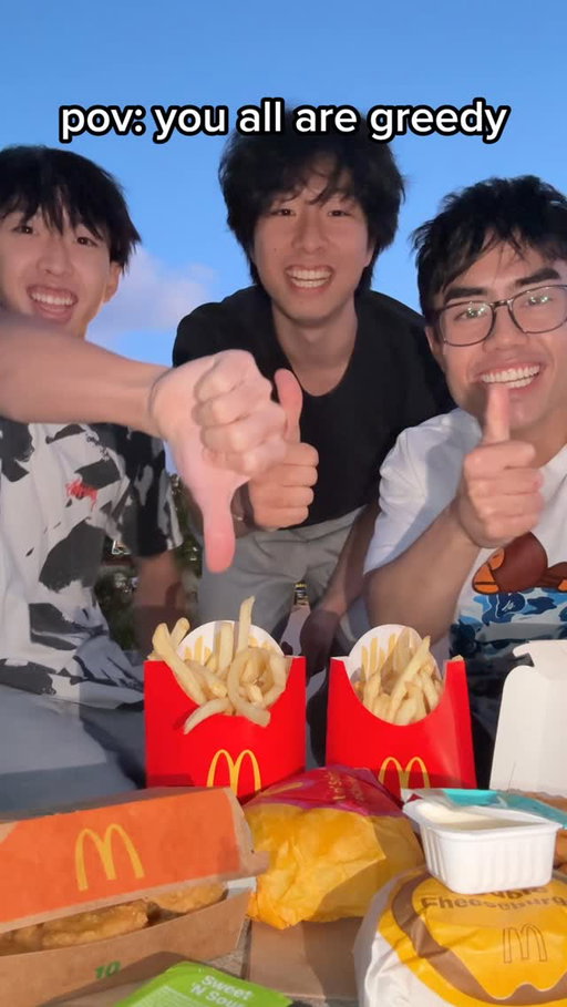 bro ate a whole cheeseburger in one bite 😭 #greedy #food #mcdonalds