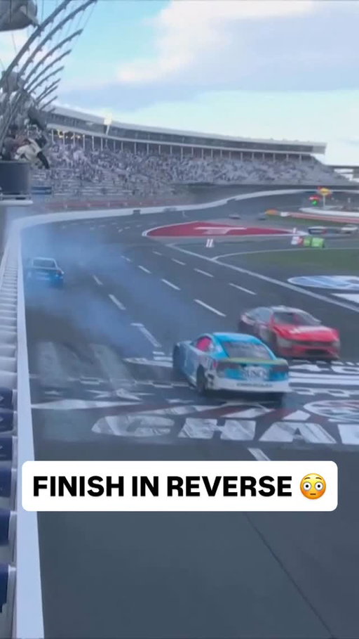IN REVERSE 😮 #nascarplayoffs