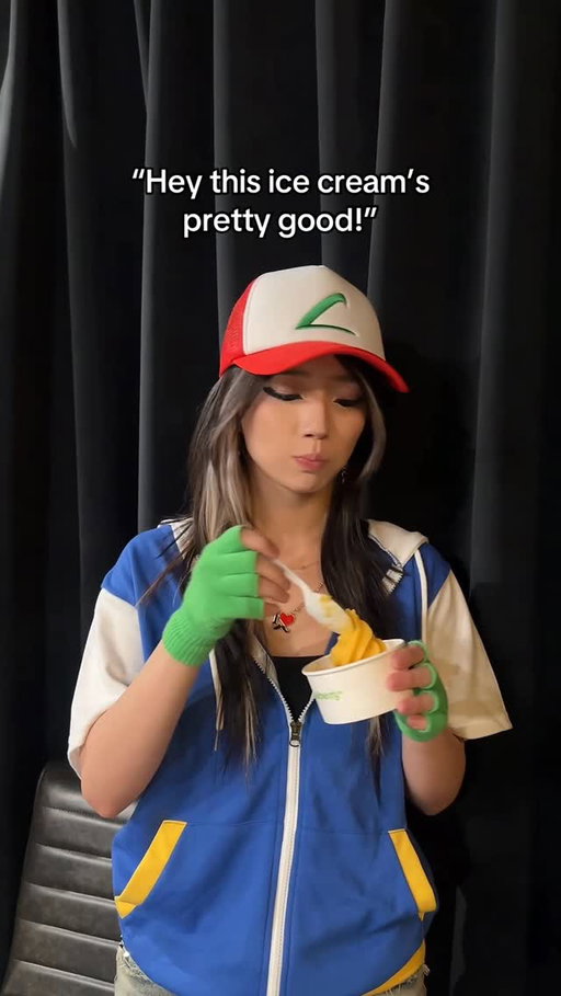 I lost rock paper scissors🧍🏻 #cosplay #pikachu #icecream #pokemon #explore @tina1in
